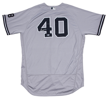 2016 Luis Severino Game Used & Signed New York Yankees Road Jersey Used on 9/26/2016 (MLB Authenticated, Yankees-Steiner & Beckett)